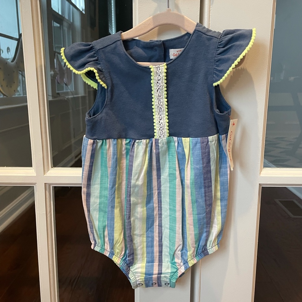 NWT Flutter Sleeve Baby Bodysuit